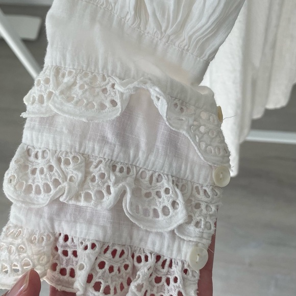 Free People Boho White Dress, Blouse and Vest Bundle. - Picture 5 of 5